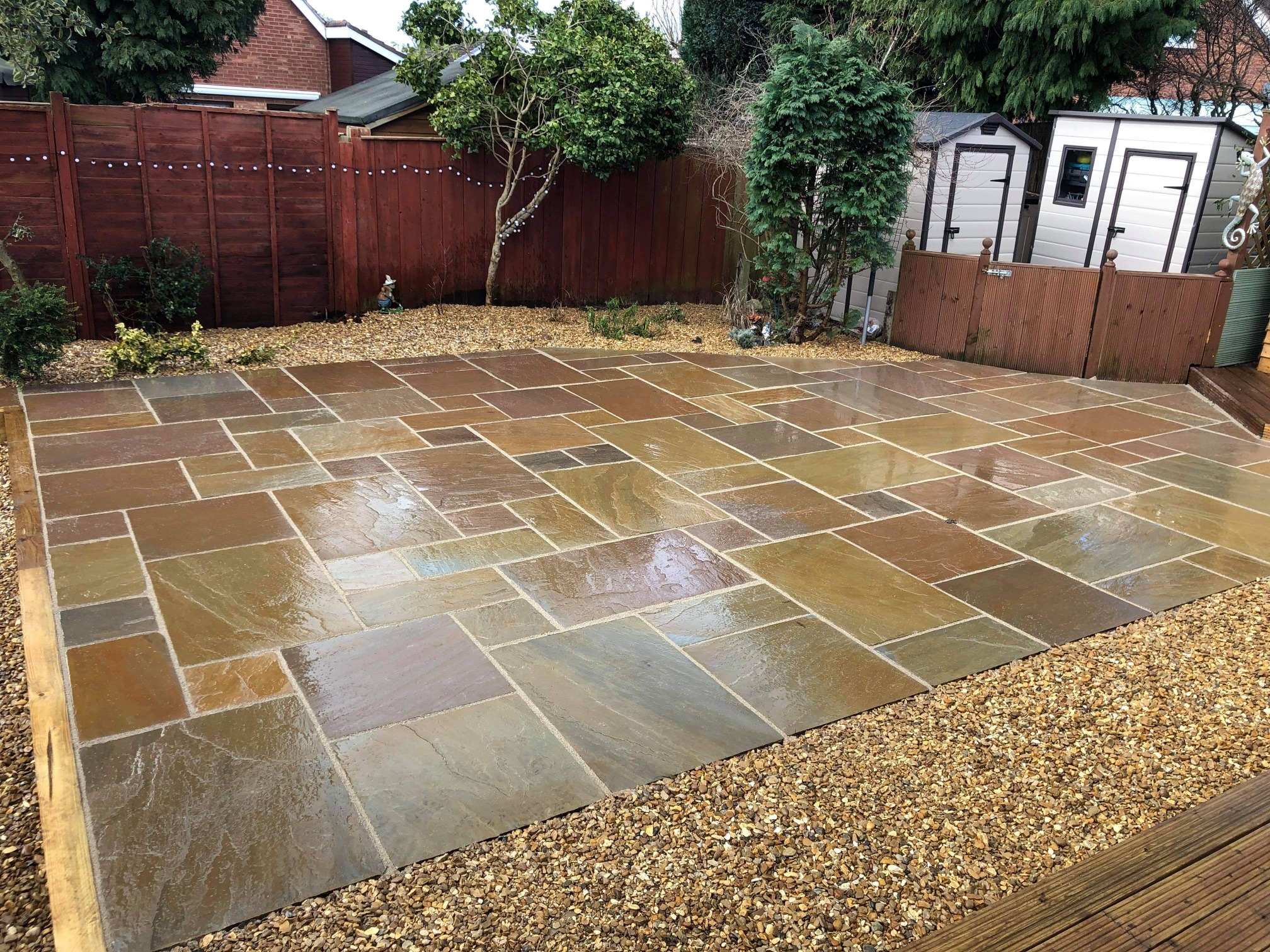 Porcelain patio detail